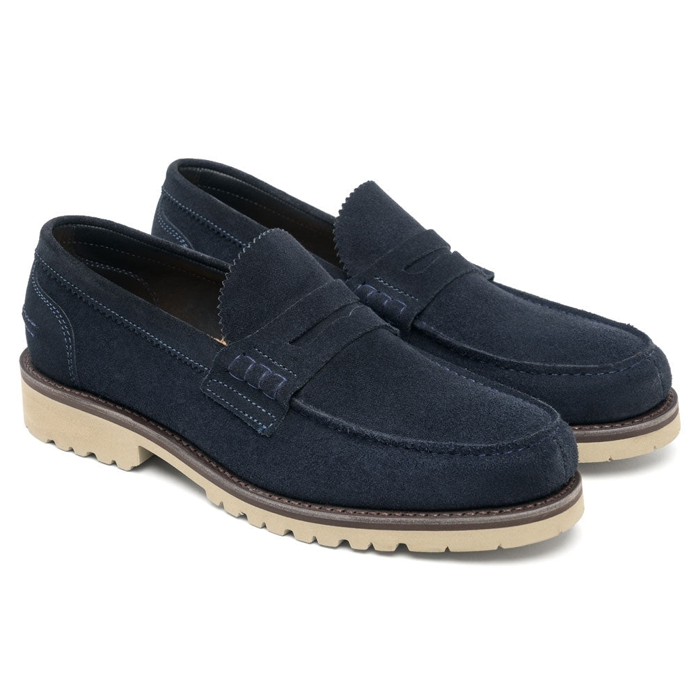 Penny Loafer in Navy Suede