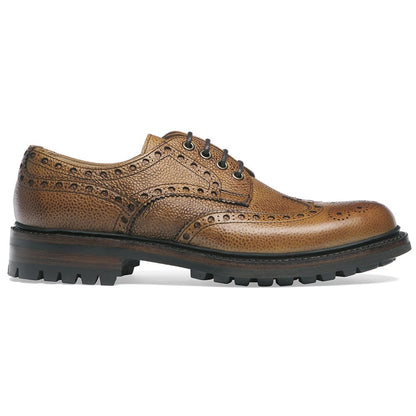 Derby Brogue in Almond Grain Leather