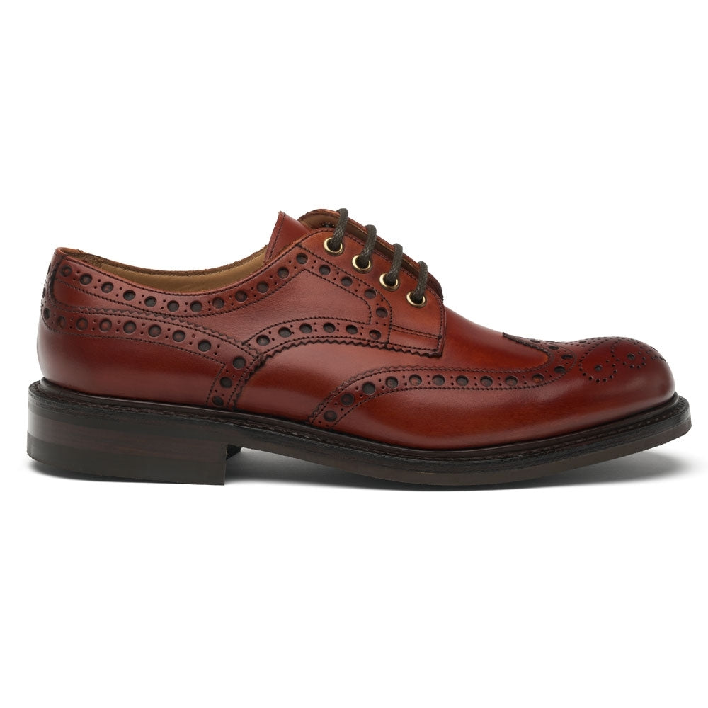 Derby Brogue in Dark Leaf Calf Leather