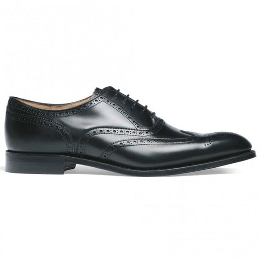 Oxford Wingcap Brogue in Black Calf Leather