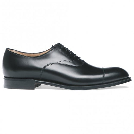 Capped Oxford in Black Calf Leather