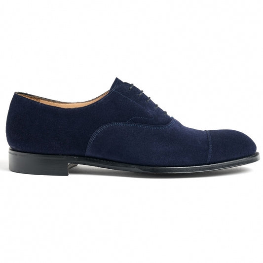 Capped Oxford in Indigo Suede