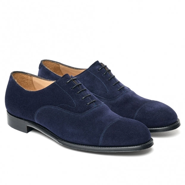 Capped Oxford in Indigo Suede