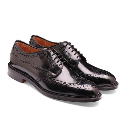 Derby Brogue in Black Bookbinder Leather