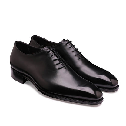 Wholecut Oxford in Black Calf Leather