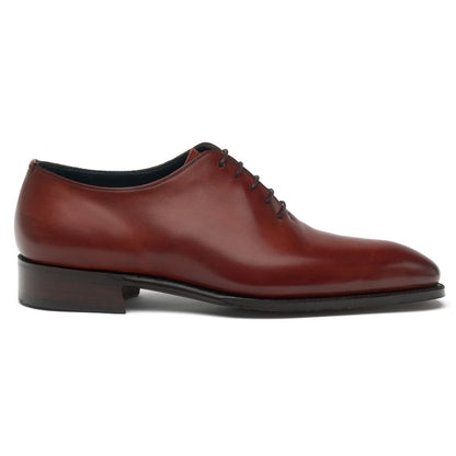 Wholecut Oxford in Dark Leaf Calf Leather