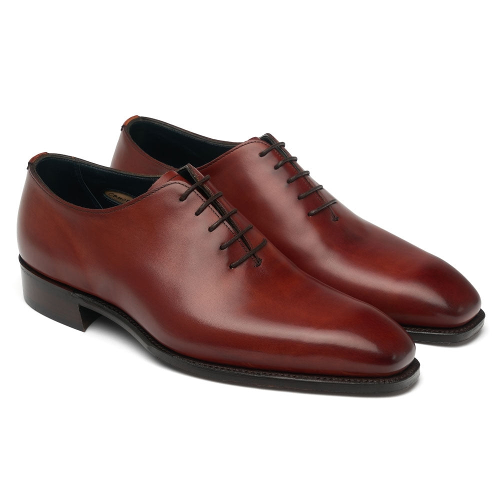 Wholecut Oxford in Dark Leaf Calf Leather