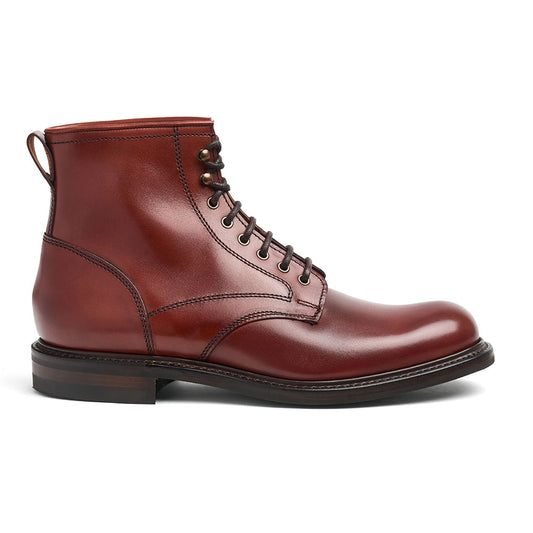 Derby Boot in Dark Leaf Calf Leather