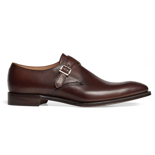 Buckle Monk Shoe in Mocha Calf Leather