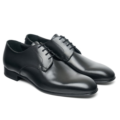 Derby in Black Calf Leather