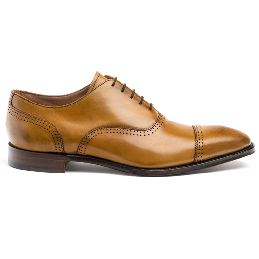 Capped Oxford in Antique Tan Calf Leather