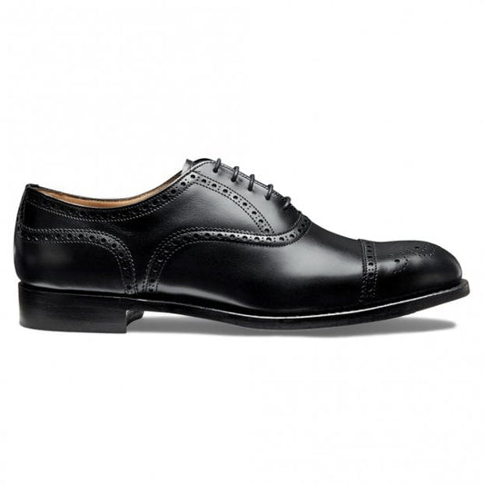 Oxford Semi Brogue in Black Calf Leather