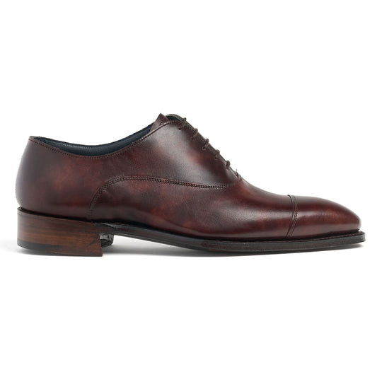 Y Capped Oxford in Brown Museum Calf Leather