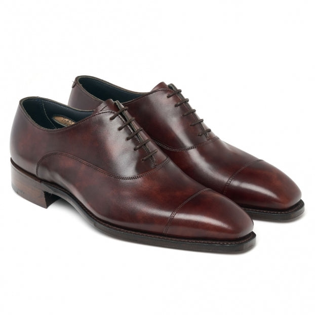 Y Capped Oxford in Brown Museum Calf Leather