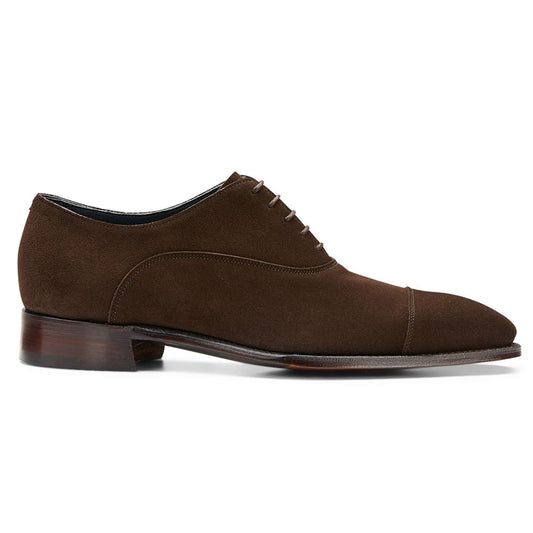 Y Capped Oxford in Brown Suede