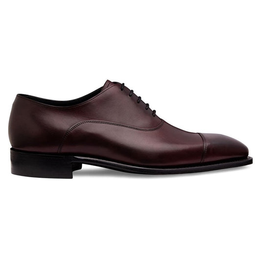 Y Capped Oxford in Burgundy Calf Leather