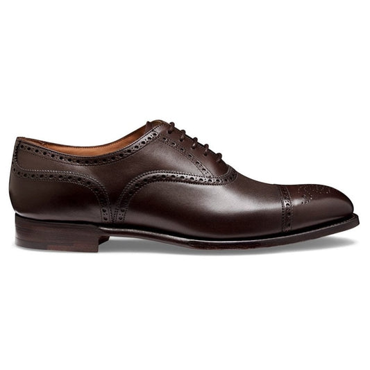 Oxford Semi Brogue in Mocha Calf Leather